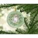 The Holiday Aisle® Australian Shepherd Merle Christmas Round Hanging Figurine Ornament /Porcelain in Green | 2.8 H x 2.8 W x 0.15 D in | Wayfair