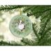 The Holiday Aisle® Australian Shepherd Puppy Merle Christmas Round Hanging Figurine Ornament /Porcelain in Green | Wayfair