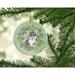 The Holiday Aisle® Corgi Puppy Christmas Round Hanging Figurine Ornament Ceramic/Porcelain in Green | 2.8 H x 2.8 W x 0.15 D in | Wayfair