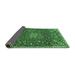 Black/Green 72 x 48 x 0.35 in Area Rug - Alcott Hill® Alcena Oriental Machine Woven Wool/Area Rug in Emerald Green/Black /Wool | Wayfair