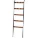 Williston Forge 5 ft Blanket Ladder Wood/Metal/Manufactured Wood in Black/Brown | 63.3 H x 16.9 W x 2.56 D in | Wayfair