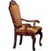 Bloomsbury Market Binger Arm Chair in Wood/Upholstered in Brown | 45 H in | Wayfair 02923B4C7E044D6DB5A368430803F762