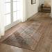 Blue/Brown 3' x 12' Area Rug - Birch Lane™ Machine Washable Oriental Machine Woven Area Rug in Brown/Blue/Tan 144.0 x 36.0 x 0.125 in white | Wayfair