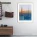 Longshore Tides Sailboats on the Bay by Jerry Berry Wood Framed Wall Art Print Paper in Blue/Orange/White | 41 H x 33 W x 1 D in | Wayfair
