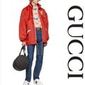 Gucci Jackets & Coats | Gucci Red Lightweight Canvas Cat Patch Gg Rain Jacket*Nwt | Color: Red | Size: L