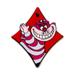 Disney Other | Alice In Wonderland Playing Card Suit: Cheshire Cat Diamond Pin | Color: Red | Size: Os