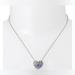 Coach Jewelry | Coach C Pave Heart Pendant Necklace | Color: Silver | Size: Os