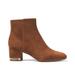 Michael Kors Shoes | Michael Kors Sabrina Suede Booties Women Size 8 | Color: Brown/Gold | Size: 8