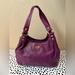 Coach Bags | Authentic Purple Leather Coach Hobo Handbag With Zippers And 3 Sections | Color: Purple | Size: Os