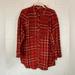 Free People Tops | Free People Intimately Oversized Button-Down Plaid Tunic | Color: Red | Size: S