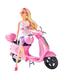 Simba 105730282 - Steffi Love Chic City Scooter, Steffi mit pinkfarbenem Roller, mit Helm und Helmfach, Ankleidepuppe, 29cm, für Kinder ab 3 Jahren