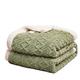 Fouriding Sherpa Fleece Throw Blanket,Soft Warm Bed Throws Blankets Sofas Throws Blankets for Winter Bed Sofa Travel Bedspread Blanket (Green, 200×230CM)