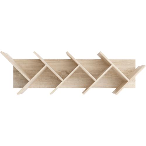 „Wandregal FMD „“Büchen 2″“ Regale Gr. B/H/T: 127,5 cm x 38,5 cm x 25,5 cm, 7 St. offene Fächer, braun (eiche) Hängeregale“
