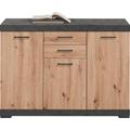 Kommode FMD "Bristol 3 XL" Sideboards Gr. B/H/T: 120 cm x 89,9 cm x 49,9 cm, 2, braun (matera, artisan) Kommode