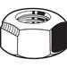 ZORO SELECT U12910.031.0001 Top Lock Distorted Thread Lock Nut, 5/16"-18,