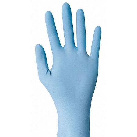 SHOWA 7500PFXS Disposable Gloves, Nitrile, 4 mil, Powder-Free, (AQL)1.5, Blue,