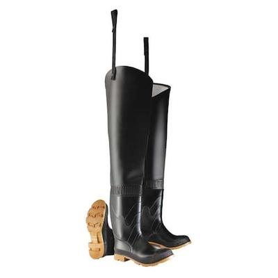 DUNLOP 8605600 Men's Hip Wader, 8 Steel Toe, Black