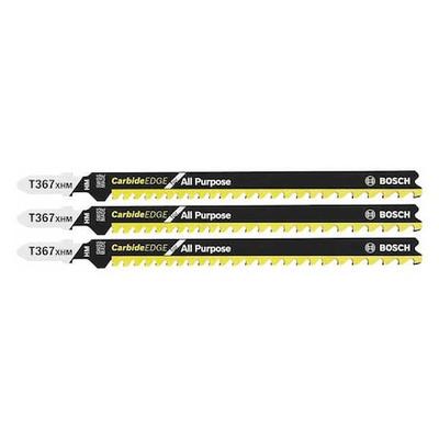 BOSCH T367XHM3 Jig Saw Blade Set,Carbide,T Shank,PK3
