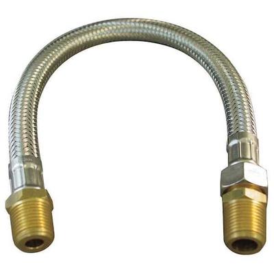 ZORO SELECT HF312X24HMXHMS Flexible Hose Assembly ,Brass 3/4 in MNPT x Brass