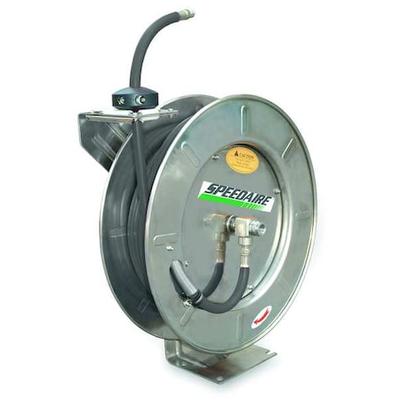 SPEEDAIRE 2CUD4 Spring Return Hose Reel, 1/2 in Hose Diameter, 50 ft Length,