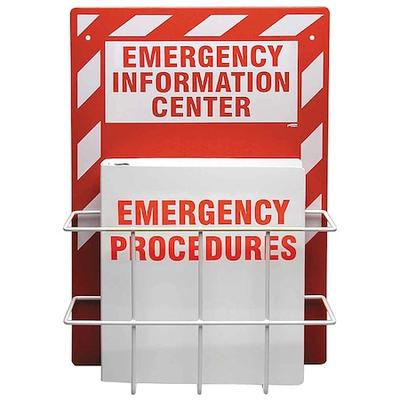 BRADY IC326E Emergency Information Center,4-1/2 In. D