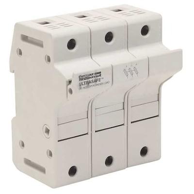 MERSEN US3J3 Finger Safe Fuse Block, 0 to 30A Amp Range, 600V AC/DC Volt