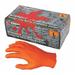 MCR SAFETY 6016OM Disposable Gloves, Nitrile, Powder Free Orange, 100 PK