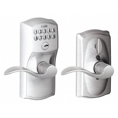 SCHLAGE RESIDENTIAL FE595 CAM626ACC Electronic Lock,Lever,Satin Chrome