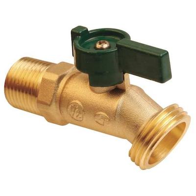 ZORO SELECT 6PDZ6 Hose Bibb,Quarter Turn,1/2In, Brass