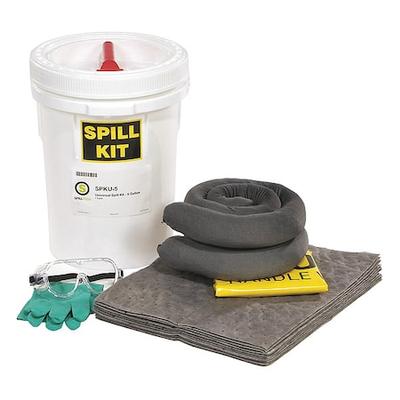 SPILLTECH SPKU-5 Spill Kit, 5 gal Volume Absorbed per Kit, 5 gal Capacity,