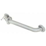 ZORO SELECT 15188 24" L, Concealed Wall Mount, Stainless Steel, Grab Bar,