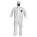 DUPONT NB127SWH3X002500 Hooded Disposable Coveralls, 25 PK, White, Microporous