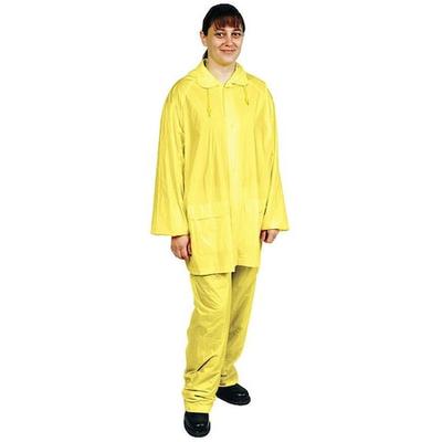 CONDOR 2RB39 3 Piece Rainsuit w/Detach Hood,Yellow,2XL