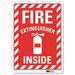 LYLE U1-1060-NA_7x10 Extinguisher Sign,7"W,10" H,0.040" Thick