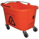 TOUGH GUY 5CJJ5 8-3/4 gal. Rectangular Mop Bucket, 13 15/32 in H, Orange,