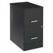 SPACE SOLUTIONS 20226 15" W 2 Drawer File Cabinet, Black, Letter