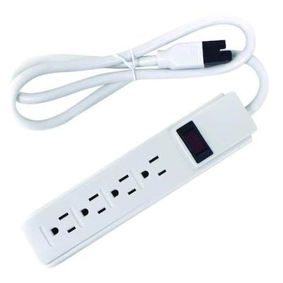 POWER FIRST 52NY40 Outlet Strip,4,3 ft.,5-15R