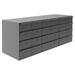 DURHAM MFG 007-17-S1157 Drawer Bin Cabinet with 24 Drawers, Steel, 33 3/4 in W