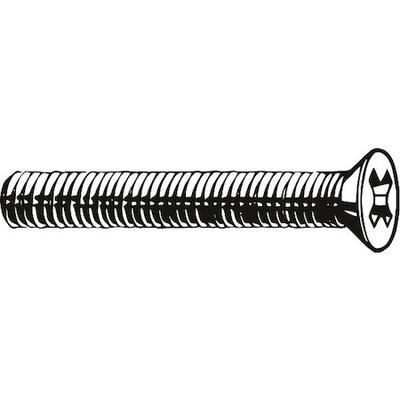 ZORO SELECT U24670.025.0250 1/4"-20 x 2-1/2 in Phillips Flat Machine Screw,