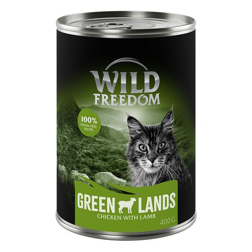 10 € Cyber-Rabatt erbeuten! 24 x 400 g Wild Freedom Nassfutter - Green Lands - Lamm & Huhn