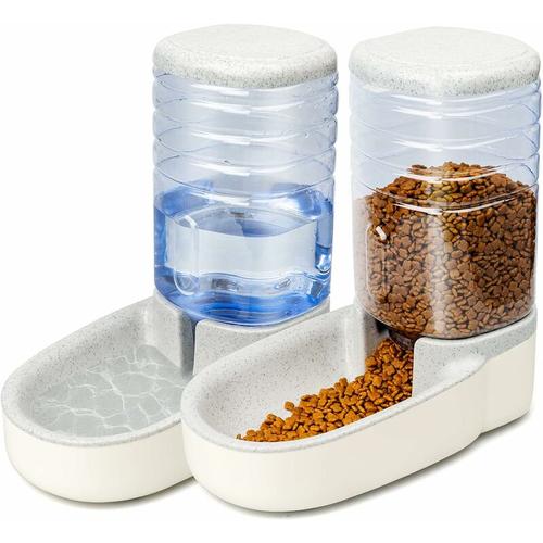 Modou - Automatischer Katzenfutterspender und automatischer Katzenwasserspender 2-in-1-Set Futter
