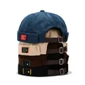 Bonnet en velours côtelé vintage pour hommes et femmes chapeaux melon streetwear hip hop chapeau