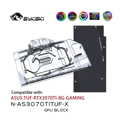 Bykski GPU Water nights for ASUS TUF RTX 3070Ti 8G GAMING bearing Card Cooled/with Backplane