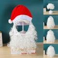 Deyuer 50/80/120g Decorative Christmas Beard Easy Wear Plastic Santa Claus Beard Xmas Face Beard for Home