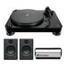 Audio-Technica AT-LP7 Fully Manual Belt-Drive Turntable with Monitors Bundle