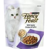 Purina Fancy Feast Dry Cat Food Savory Chicken & Turkey Contains Essential Vitamins & Minerals Gourmet Cat Food for Adult Cats 16 OZ Bag (Pack of 4)