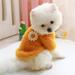 Cute Plush Round Neck Warm Winter Flowers Sweater Pet Dog Clothes Winter Warm Fleece Pet Coat For Small Dogs French Bulldog Puppy Dog Clothing Chihuahua Clothes