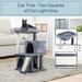 Pefilos Cat Tree Tower for Adult Cats Multi-Level Cat Tree house for indoor cats Cat Tower Furniture with Sisal-Covered Scratching Posts Cat Condo for Large Cats Gray