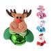 Windfall Christmas Plush Interactive Dog Squeaky Toys Xmas Gift for Small Medium Large Pet Christmas Pet Bell Toy
