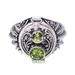 Peace Box,'Sterling Silver Peridot Locket Ring from Bali'